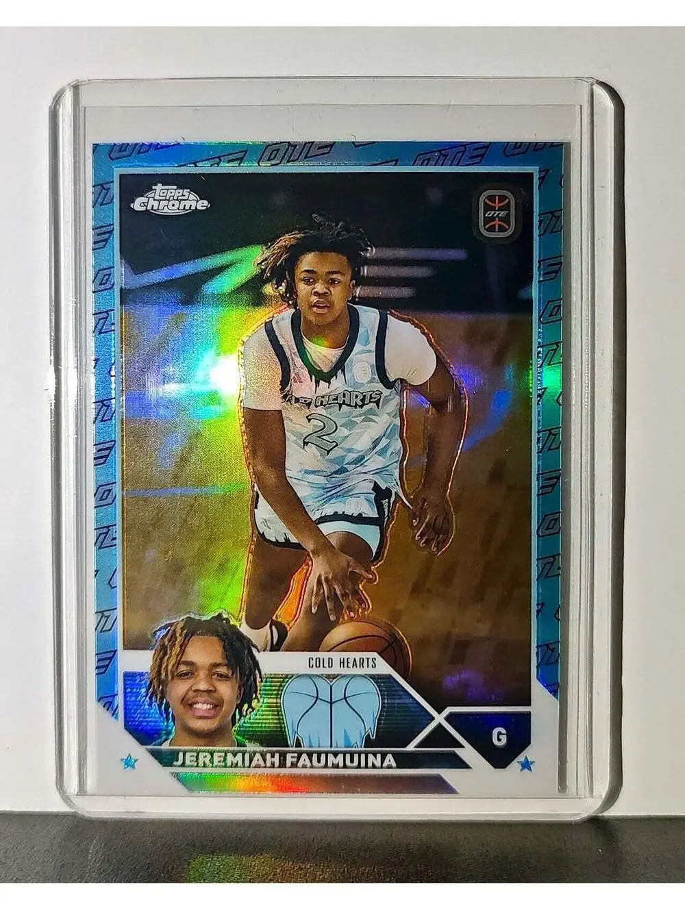 Jeremiah Faummuina 2023-24 Topps Chrome Overtime Elite #73 OTE Refractor